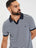threadbare Navy Open Collar Striped Polo Shirt
